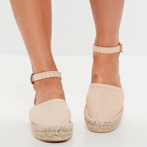 Nude studded sole flatform espadrilles